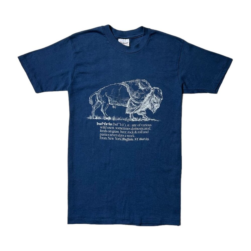 80s Vintage Buffalo T-shirt Single Stitch Stedman New York Definition Joke.